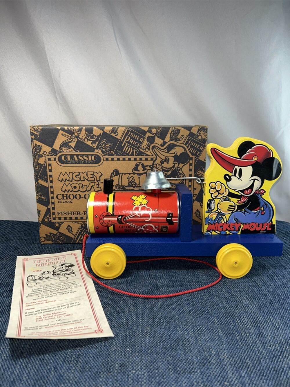 Mickey Mouse Fisher-Price 2003 Toy Town Toy Fest LTD Edition #4778 IOB Blue